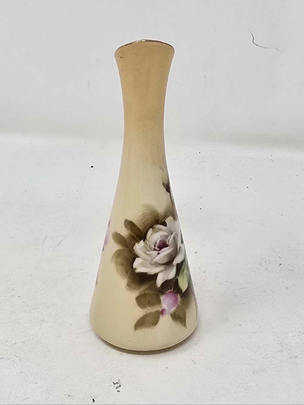 Vtg Lefton 2763 China‎ Heritage hand painted rose mini pitcher vase cottagecore